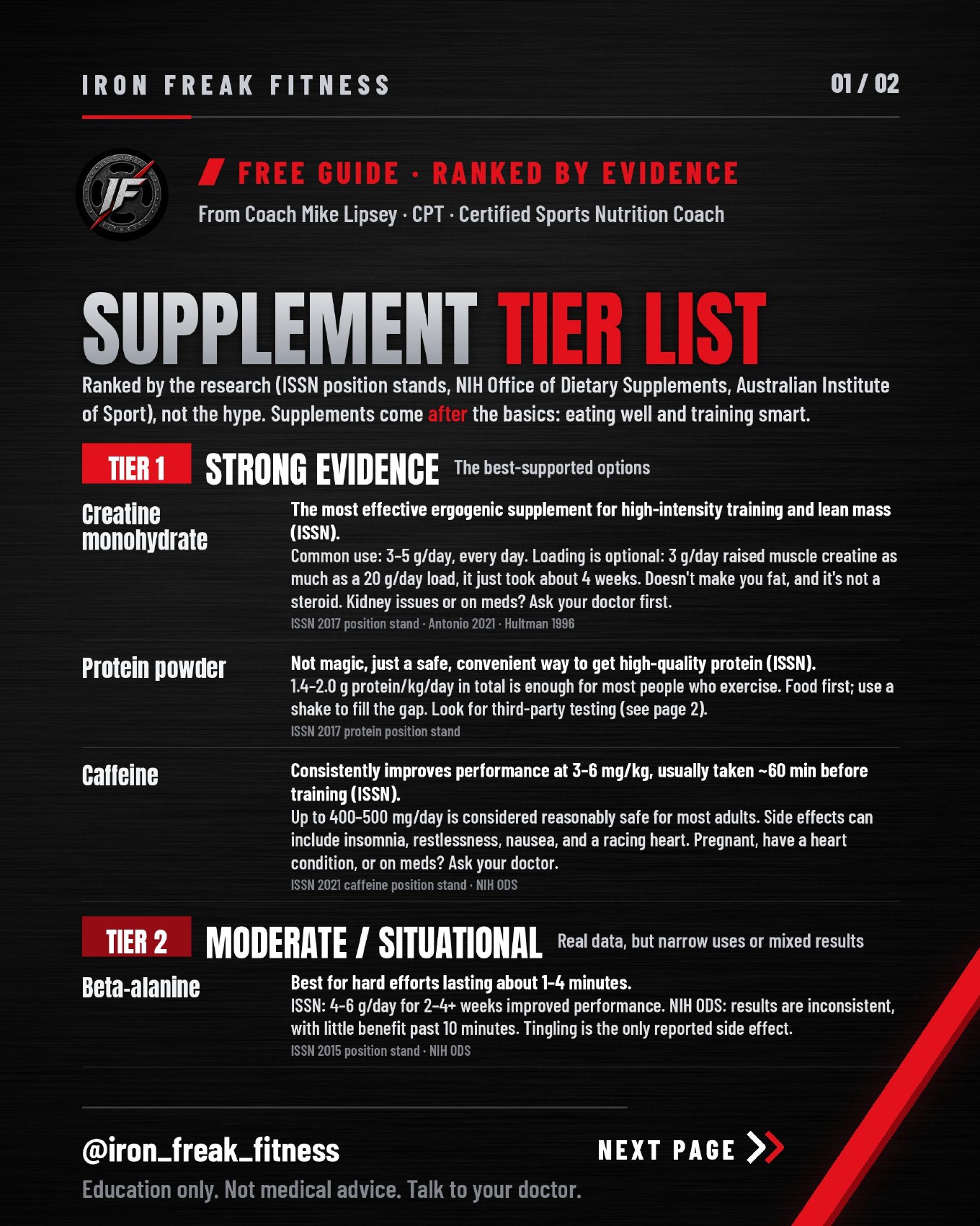 Supplement Tier List page 1